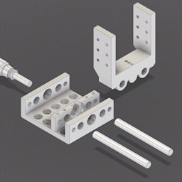 Exploded view and motion of the linear stage