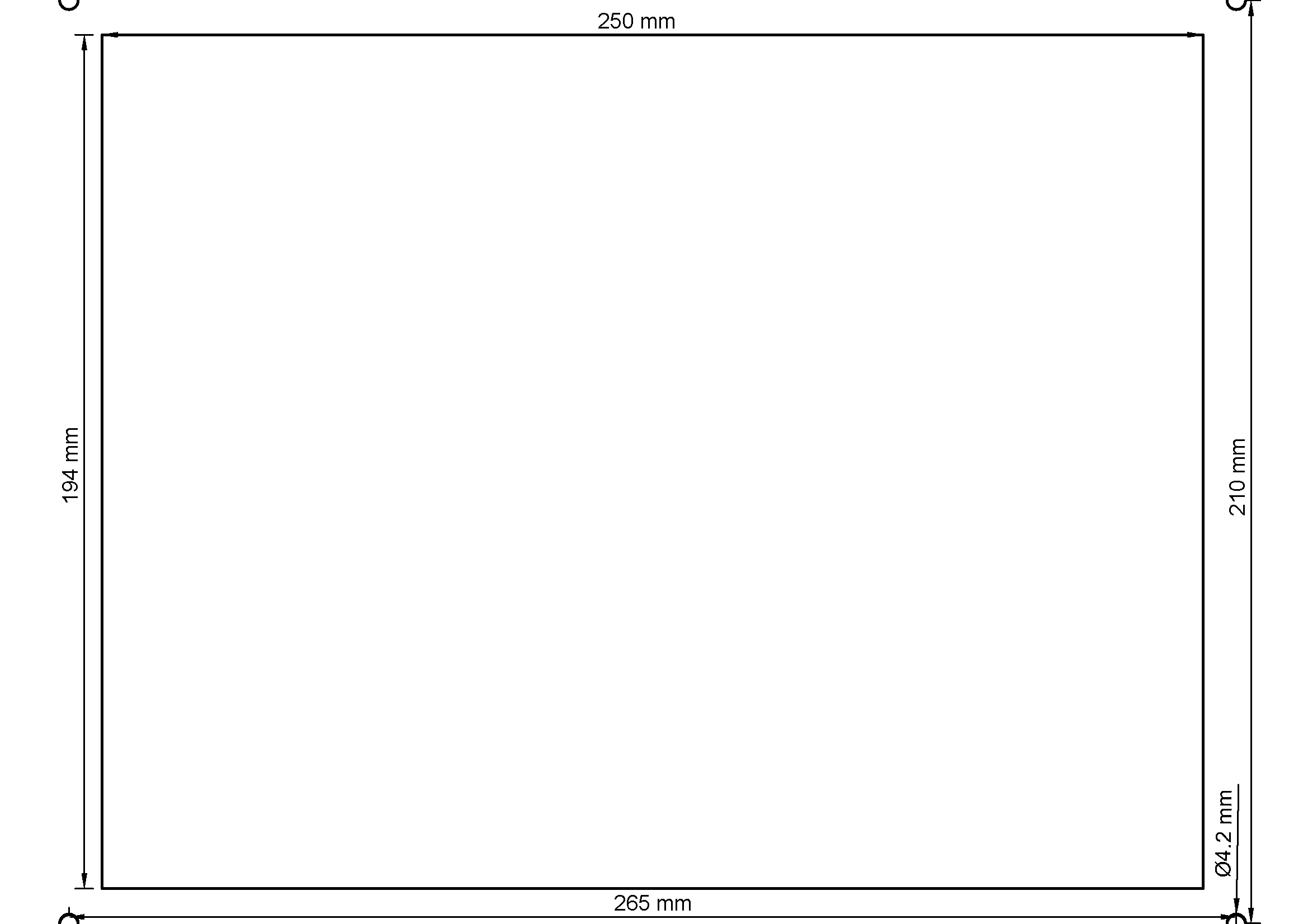 Top template for marking fan and filter opening