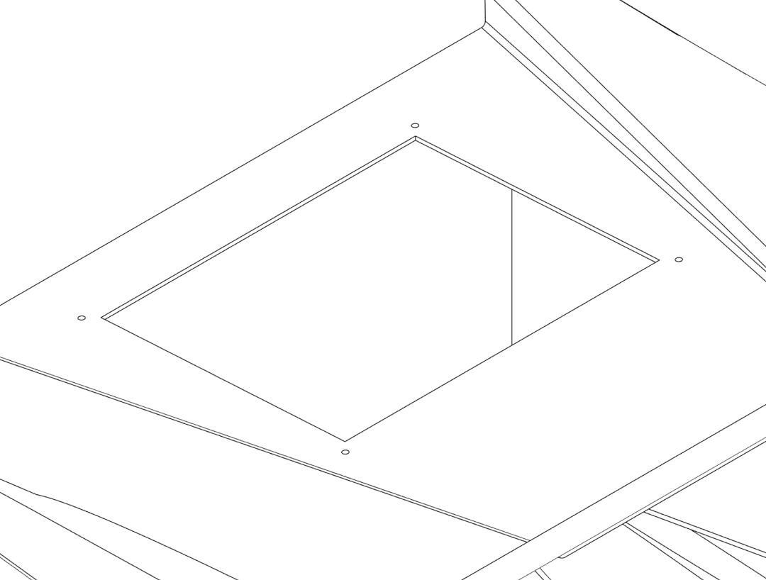 Cutting the openings in the plastic box