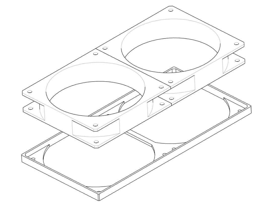 Attaching the fan to the printed baseplate