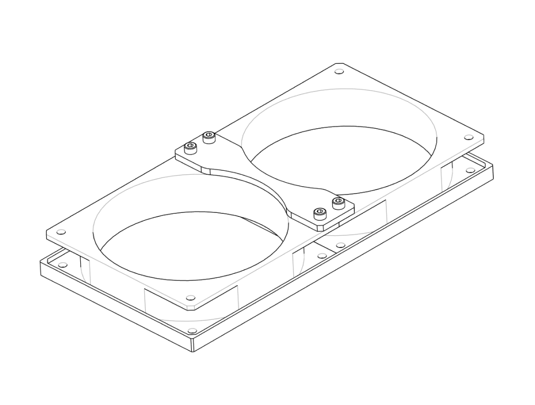 Assembled fan module with brackets