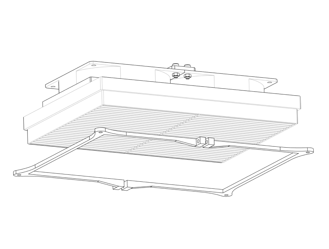 Placing printed filter holder clamps inside the box