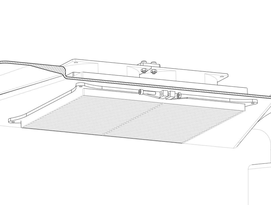 Filter clamped with printed parts