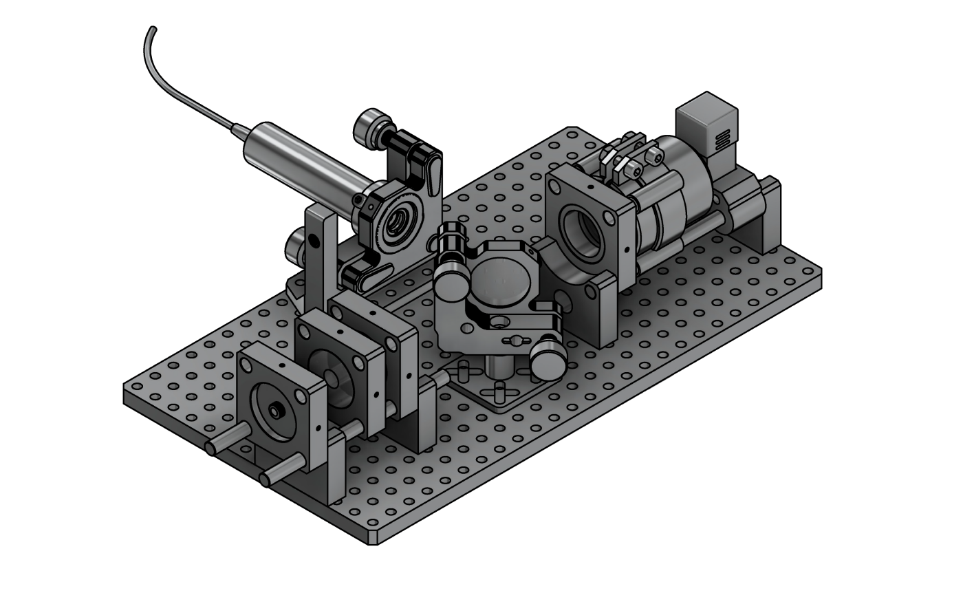 Basic assembly mounted on the baseplate