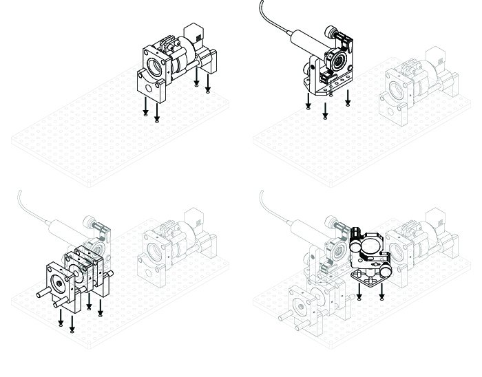 Assembly steps for mounting all sub-assemblies