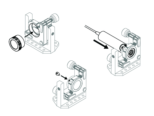 Installing the laser module into the adapter