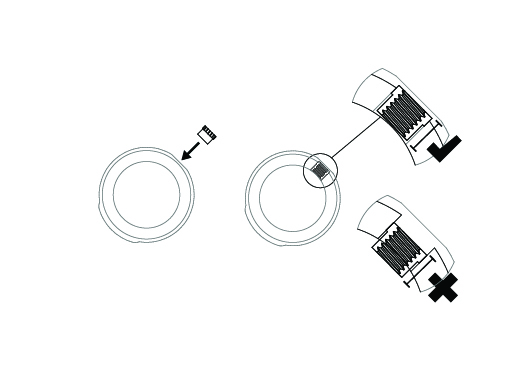 Melting the M3 insert into the laser adapter