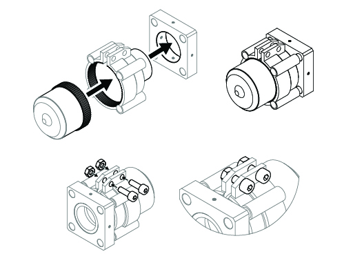 Installing the microscope objective in the holder