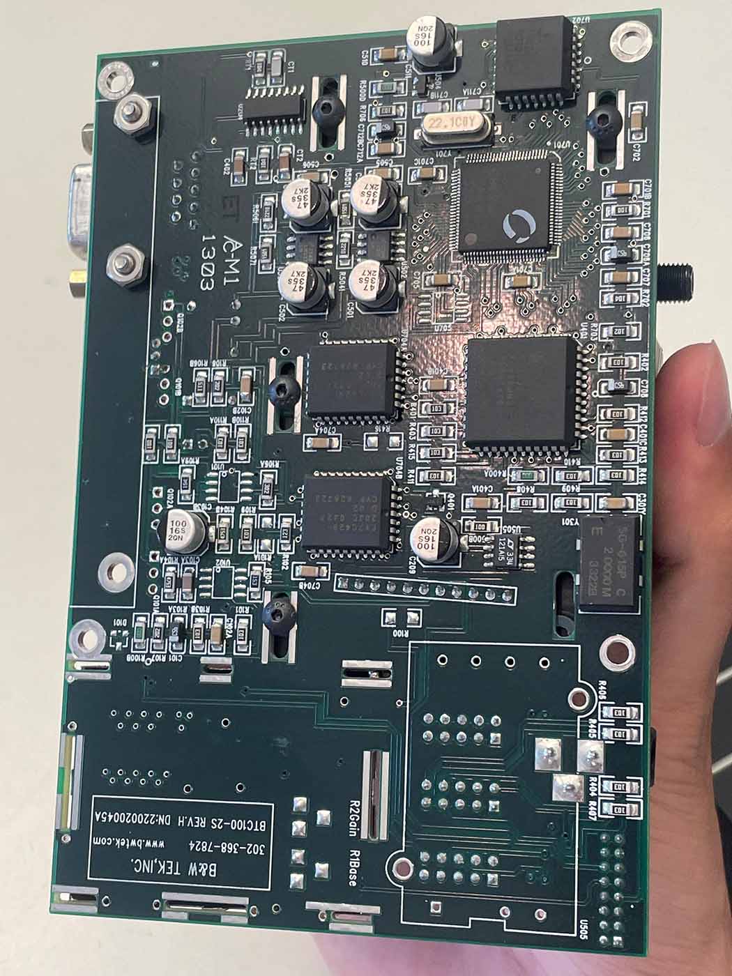 Underside of the PCB